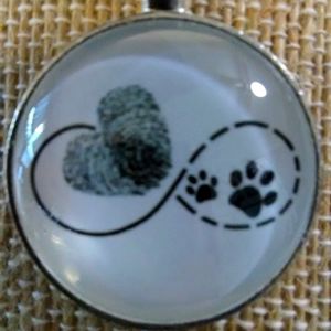 Finger/paw print Cabochon Necklace
